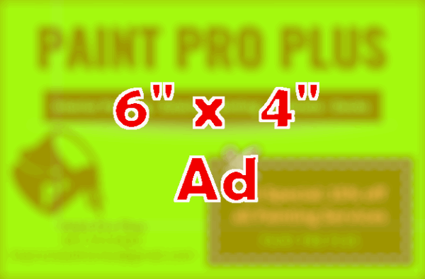 6x4 Horizontal Print Ad - 10,000 Home Distribution